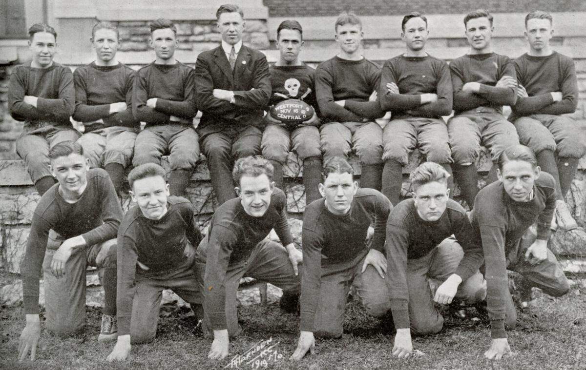 The championship 1918 Westport High School team. KANSAS CITY PUBLIC LIRBARY