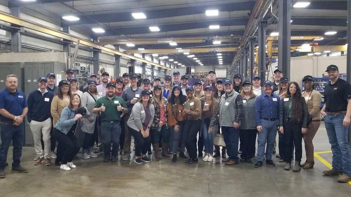 The class of 2024 visited JCI Industries (now a part of OTC Industrial Technologies). The class toured the machine shop and learned how the company serves various municipalities in pumps, wastewater treatment, etc.