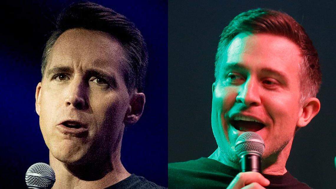 Josh Hawley, left, and Lucas Kunce