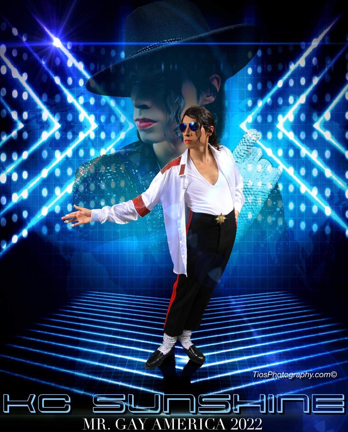 Aniseto Herrera performs as Michael Jackson during the Mr. Gay America competition. 