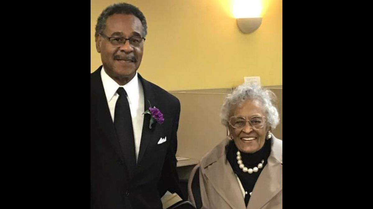 Garnett Wilson with Emanuel Cleaver