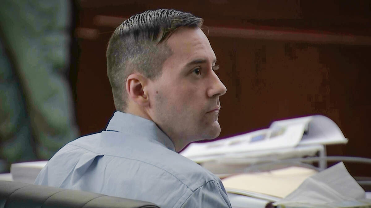 Joshua Rocha, who was convicted in October and sentenced to death for the killing North Kansas City police officer Daniel Vasquez in July 2022, looks on during the second day of his capital murder trial in a Clay County courtroom on Tuesday, Sept. 30, 2025. His public defender has filed a motion requesting a new trial or a life sentence.