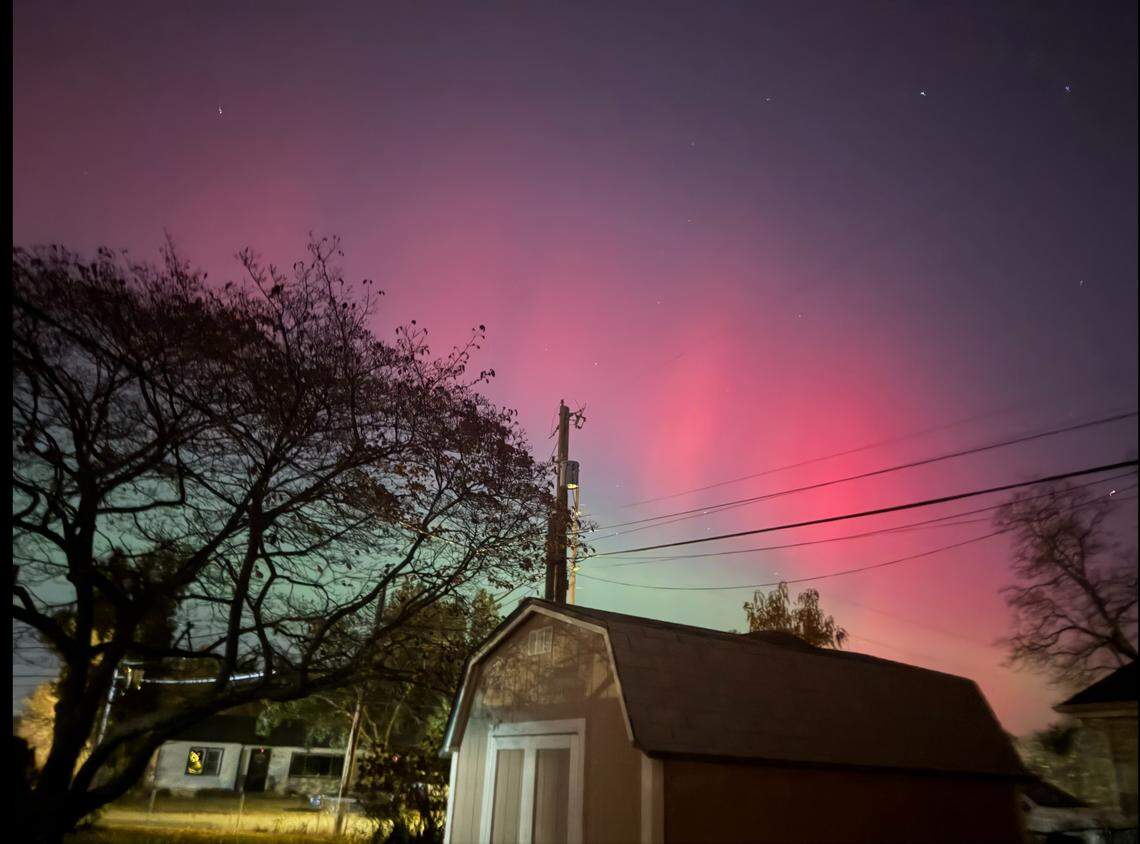 A view of the northern lights from Independence Tuesday, Nov. 11.