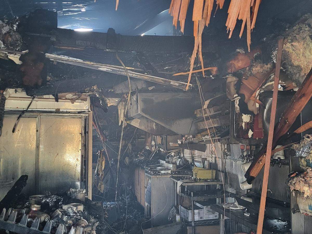 A photo of the fire damage at Scott’s Iconium General Store after fire gutted the store on Sunday, Dec. 22.