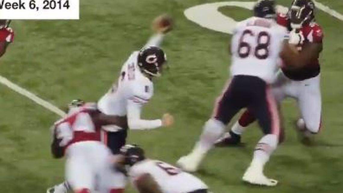 At least Cutler’s pass wasn’t intercepted.