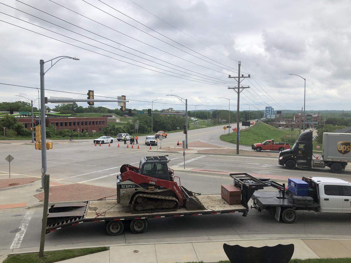 Police were investigating a shooting Wednesday on the Centennial Bridge connecting Leavenworth, Kansas, to Platte County, Missouri.