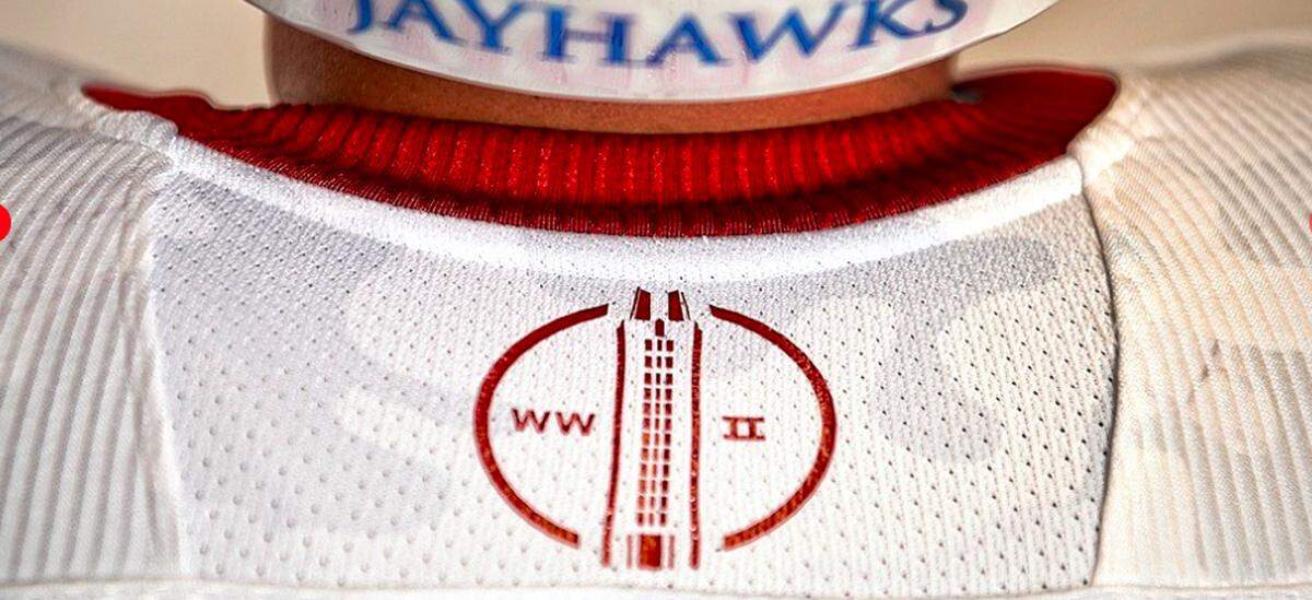 The patch on back.