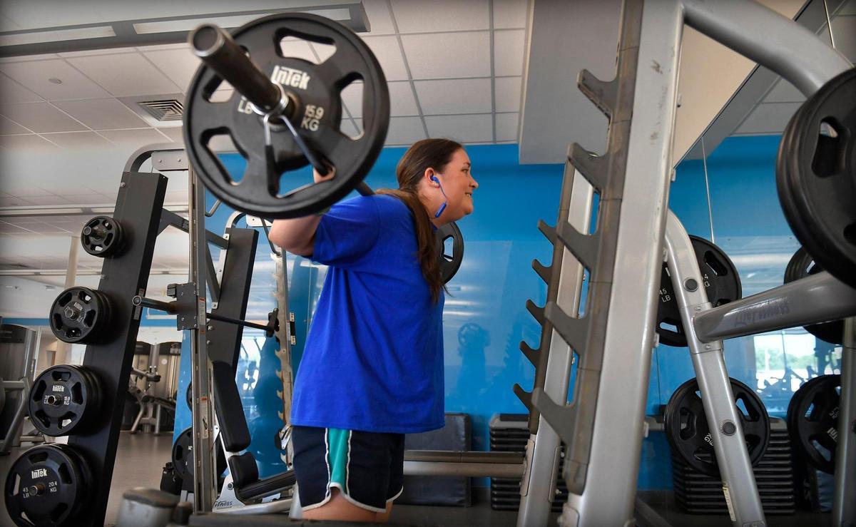 Ali Brown trained recently at a local gym to prepare for the Special Olympics USA. Last week she won gold in the 4x100 swim relay, while her husband, Patrick, won the 200-meter dash. The couple, who both have Asperger’s Syndrome, trained five days a week — often alone because of the pandemic. Pushing through doubt, Patrick and Ali said they relied on each other to get through the hard work.