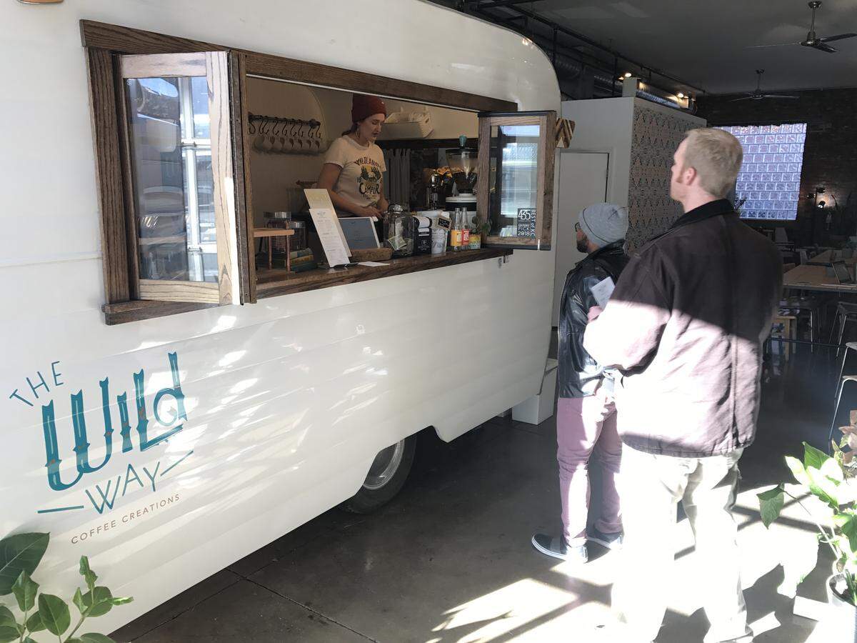 The Wild Way mobile coffee has docked for the winter in the East Crossroads.