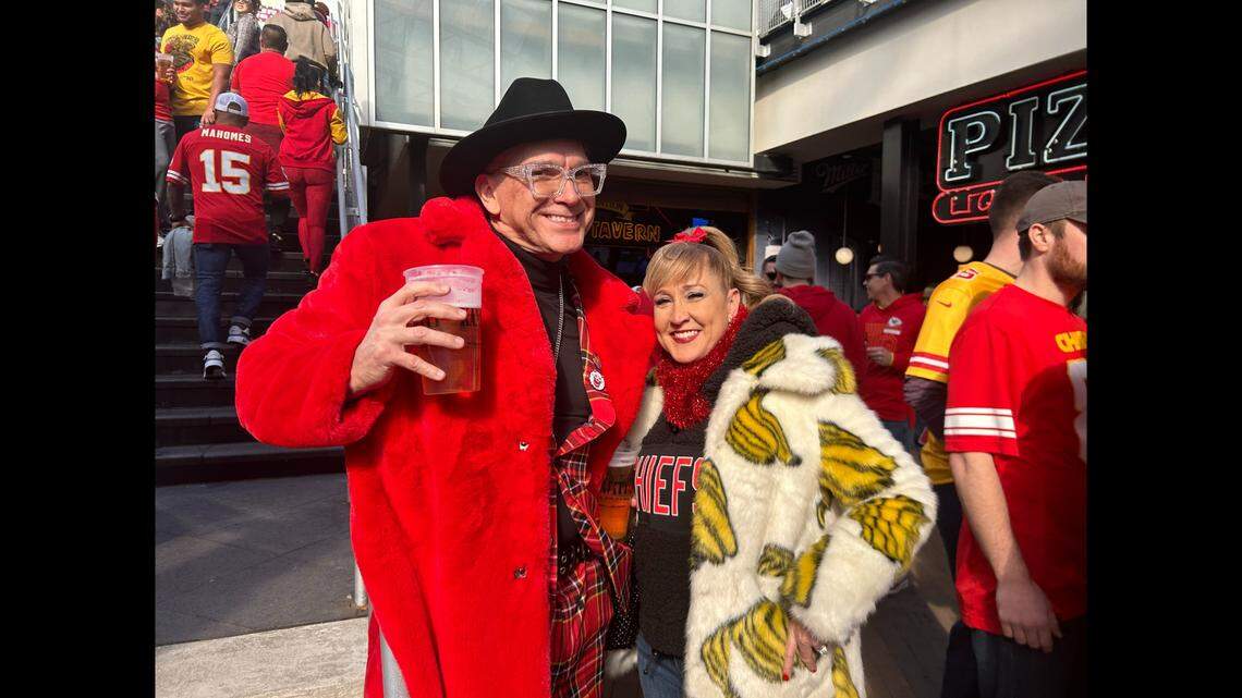 Kurt, in his good luck coat, and Christy Starks.
