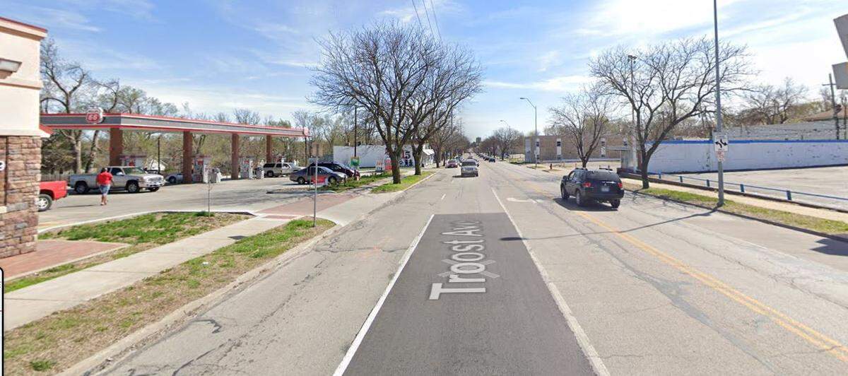 One person is dead and one is in custody after a shooting at 59th Street and Troost Avenue Saturday morning. This Google Maps satellite image was taken in April 2019.