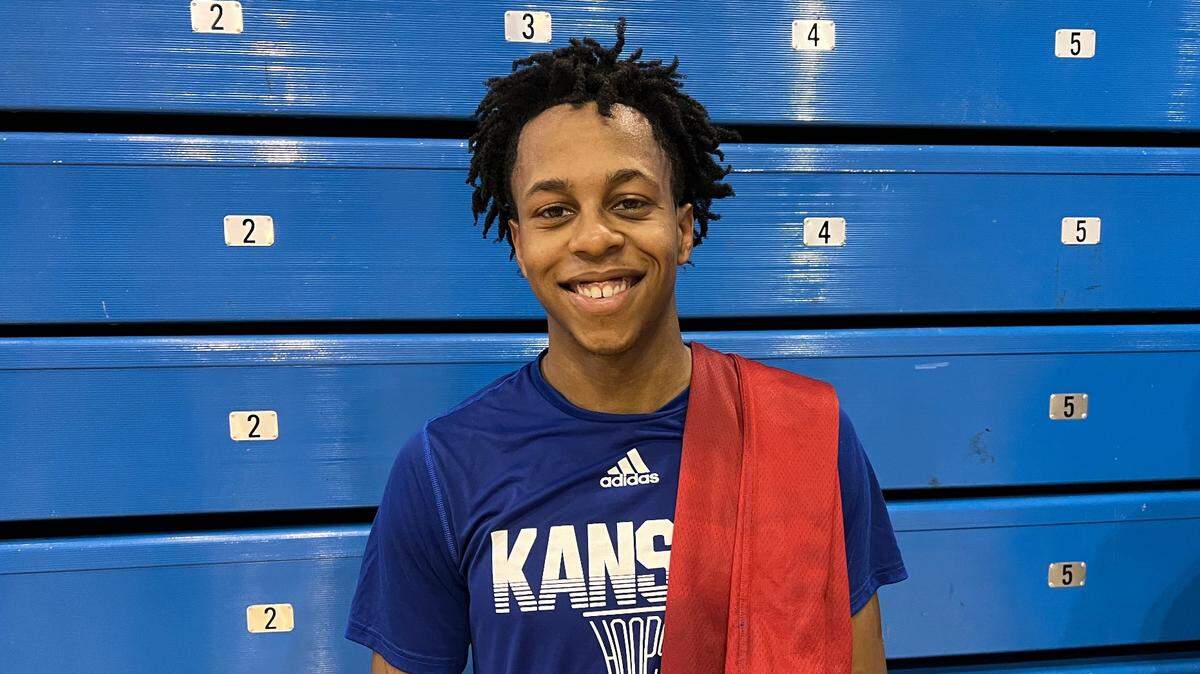 Elmarko Jackson is a freshman guard on the Kansas Jayhawks men’s basketball team.