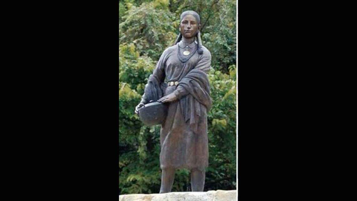 Theis sculpture of a female Osage Indian at the François Chouteau & Native American Heritage Fountain in Kansas City, North, was stolen sometime overnight Tuesday. Anyone with information about the theft is asked to call Kansas City police detective Mark Spiegel at 816-413-3425.