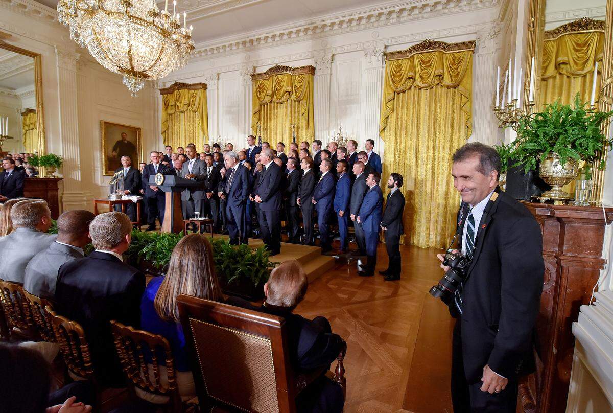White House photographer Pete Souza was on hand when the World Series champion Kansas City Royals visited the White House on July 21, 2016.