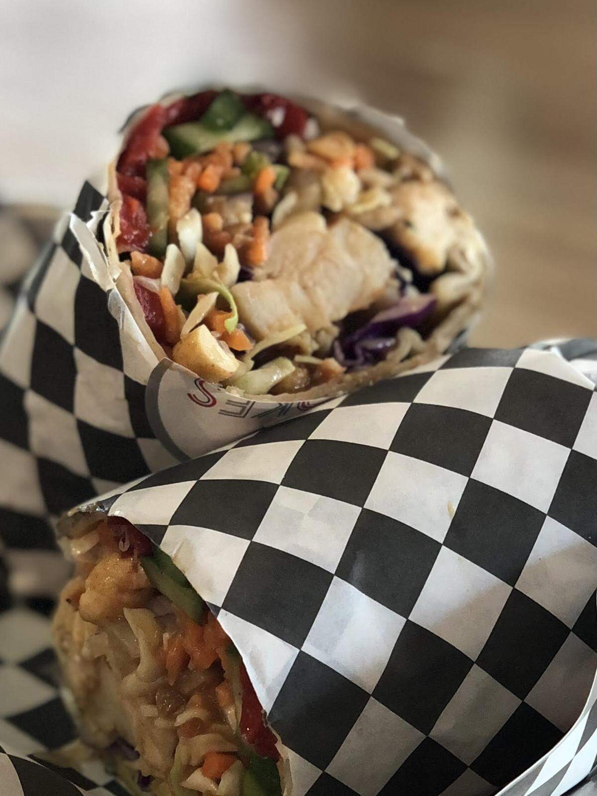 Spokes offers such items as a Thai peanut chicken wrap.