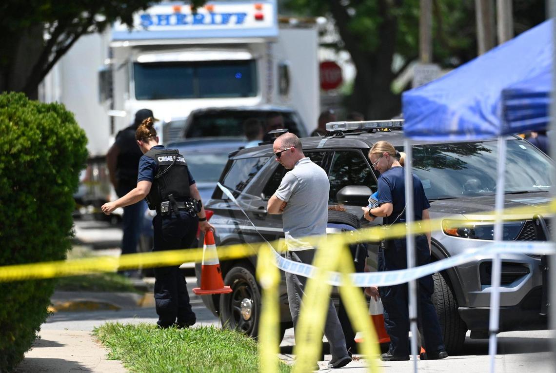 Law enforcement officers were on the scene investigating after a North Kansas City Police Officer was shot during a traffic stop on July 19, 2022, near 21st and Clay Streets in North Kansas City. Officer Daniel Vasquez died after being shot during the stop. Vasquez had been a member of the North Kansas City Police Department for two years. The suspect later turned himself in to the Kansas City Police..