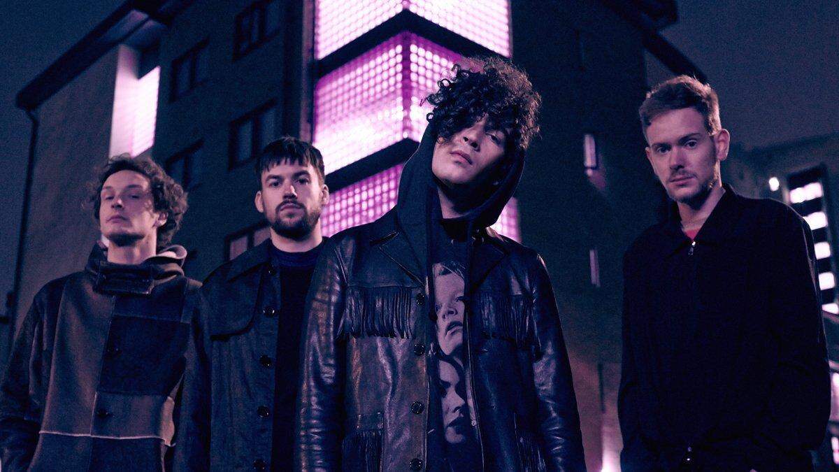 The 1975 is, from left to right, George Daniel, Ross MacDonald, Matty Healy and Adam Hann.