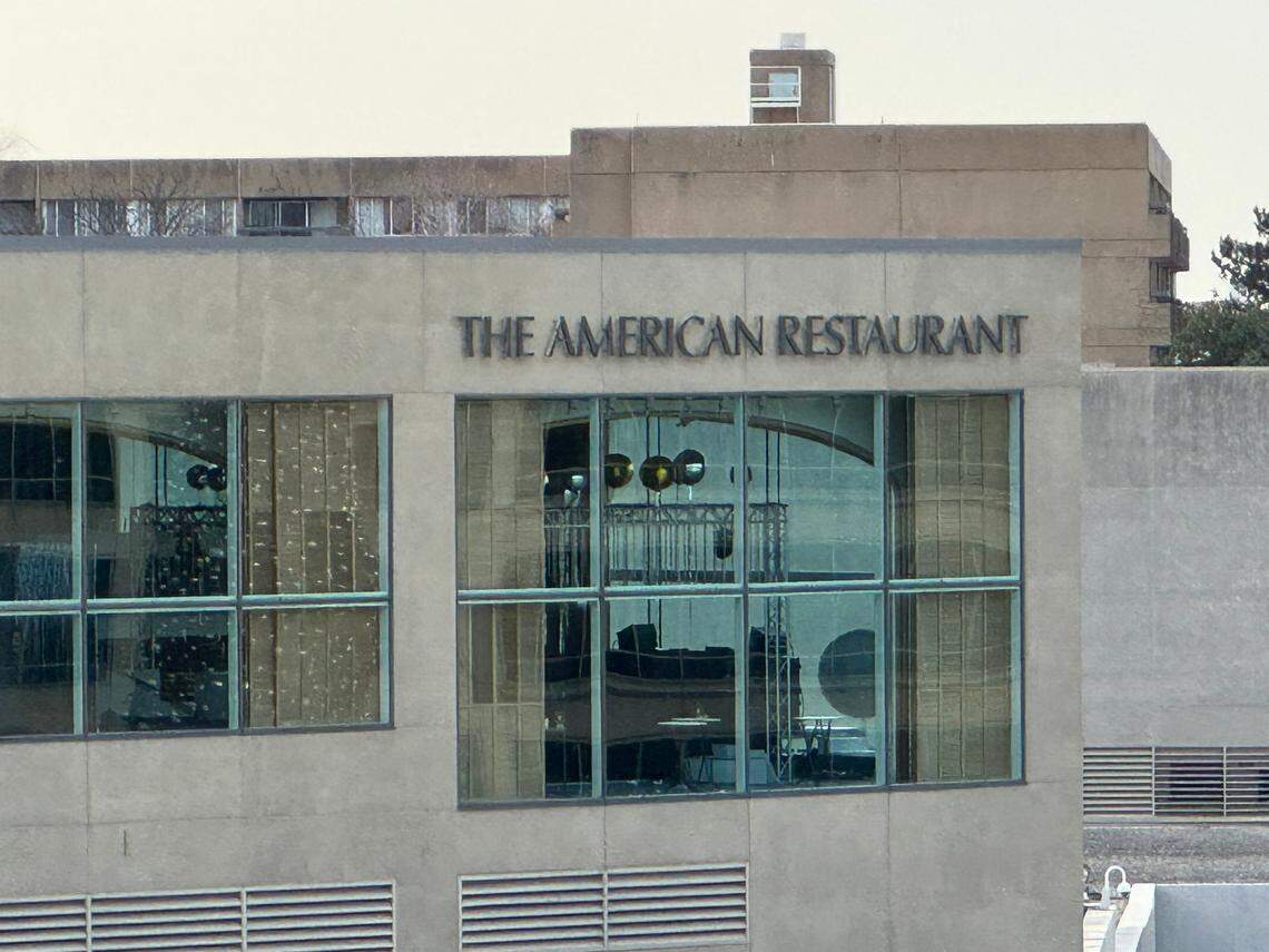 On Tuesday, disco balls from New Year’s Eve could still be seen hanging inside The American Restaurant at Crown Center.