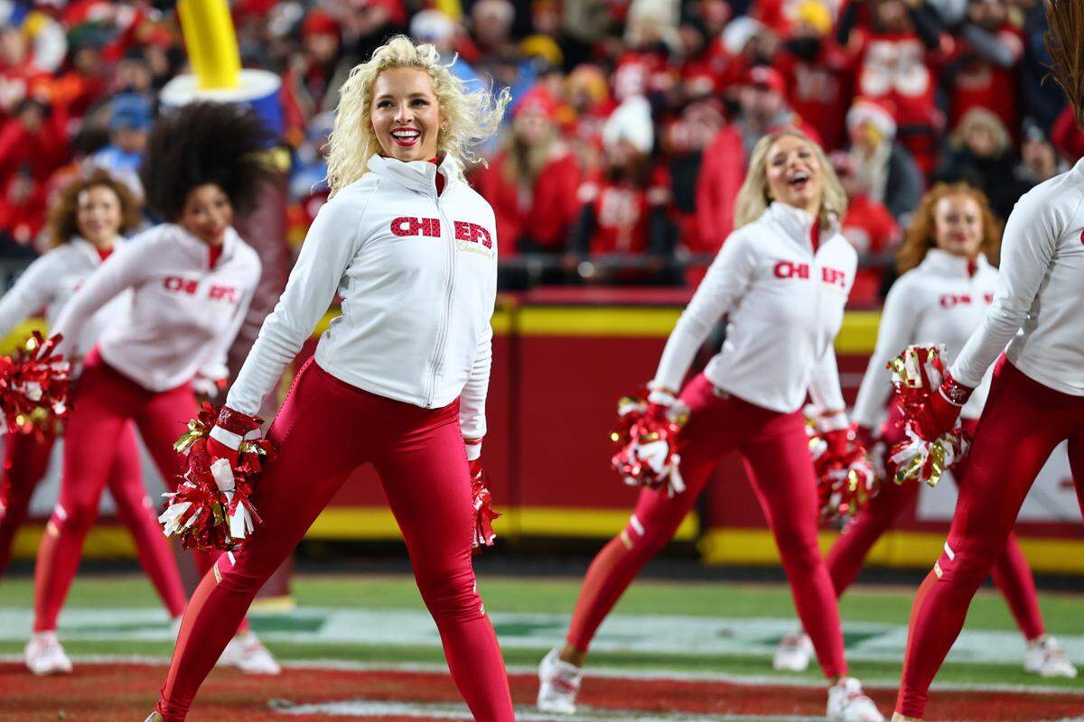The Chiefs Cheer team performs at every home game, and will travel with the team to New Orleans if they make it to the Super Bowl again this year.