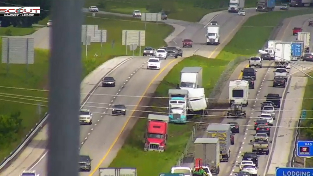 A crash involving six semi trucks was causing major traffic delays Wednesday afternoon on Interstate 49 just north of Missouri 58 Highway.