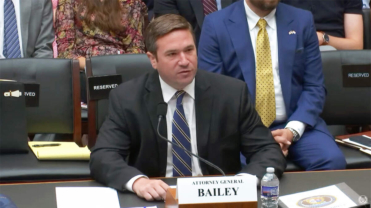 Missouri Attorney General Andrew Bailey testifies before the House Judiciary Committee on June 13, 2024