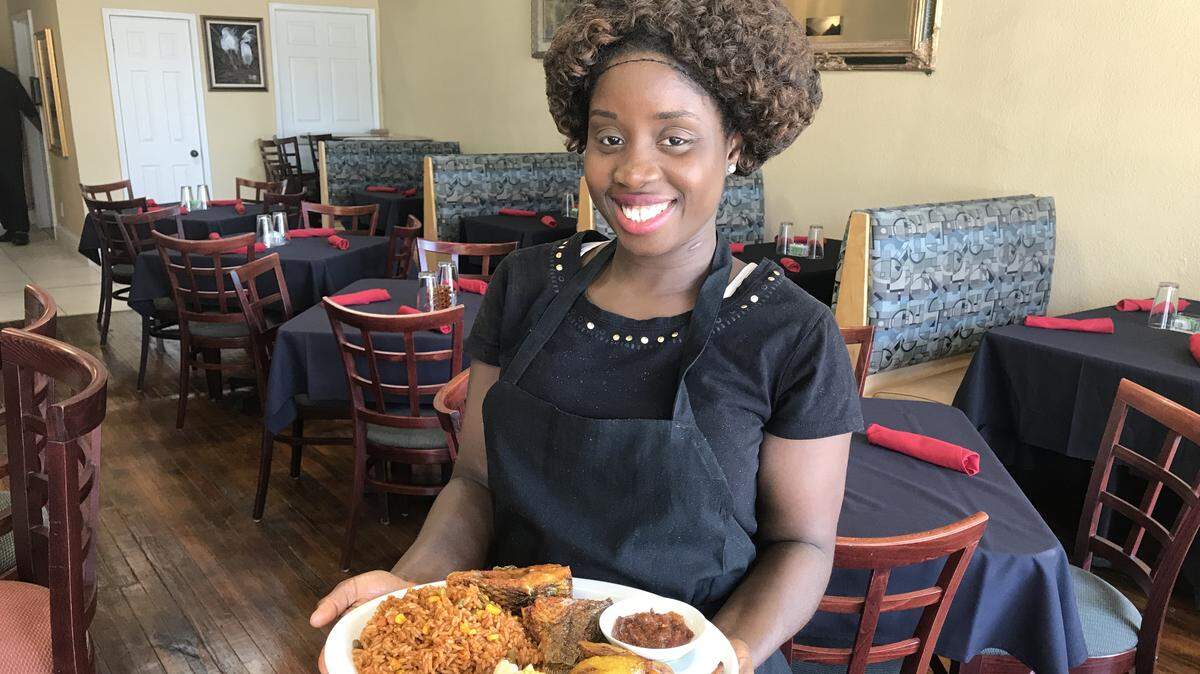 Fannie Gibson serves West African dishes at her namesake restaurant, Fannie’s African & Tropical Cuisine on Troost.