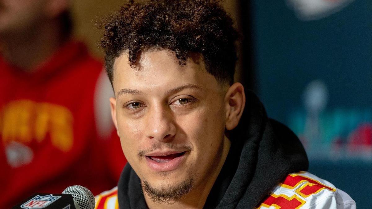 Kansas City Chiefs quarterback Patrick Mahomes speaks during the team’s media availability on Thursday, Feb. 9, 2023, in Scottsdale, Ariz.