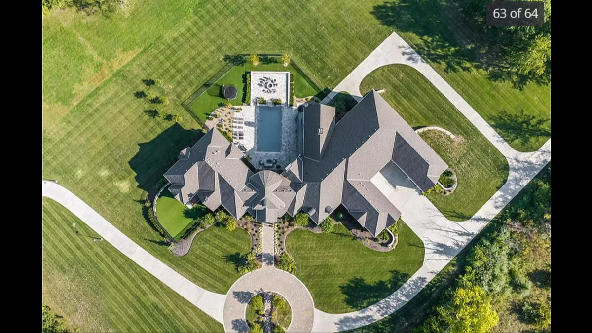 An aerial view of 9925 W. 159th St. in Overland Park.