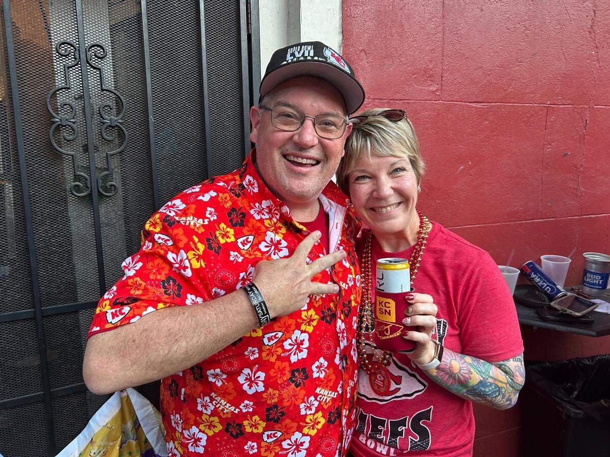 Kansas Citians Dennis and Susan Clark are in New Orleans for their third straight Chiefs Super Bowl, but not attending the game.