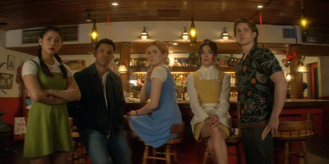 Liberty native Alex Saxon is Ace in The CW’s “Nancy Drew.” He’s pictured here with, from left, Leah Lewis as George, Tunji Kasim as Nick, Kennedy McMann as Nancy, and Maddison Jaizani as Bess.