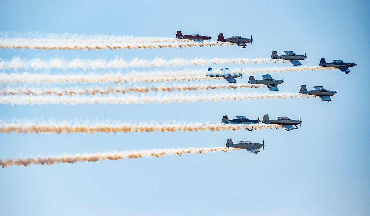 Members of the KC Flight Formation performed at the KC Air Show on Saturday, July 3, 2021, at the New Century AirCenter in Gardner, Kansas.