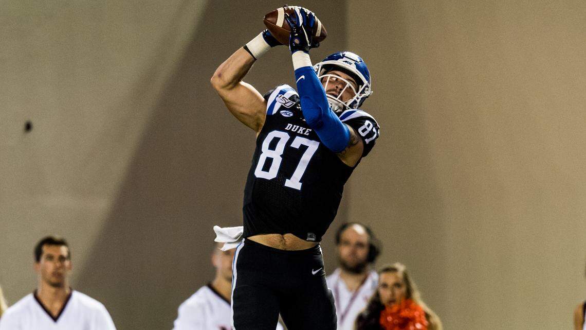 The Chiefs added to their store of tight ends in the fourth round of the 2021 NFL Draft, trading up to select Duke’s Noah Gray Saturday.