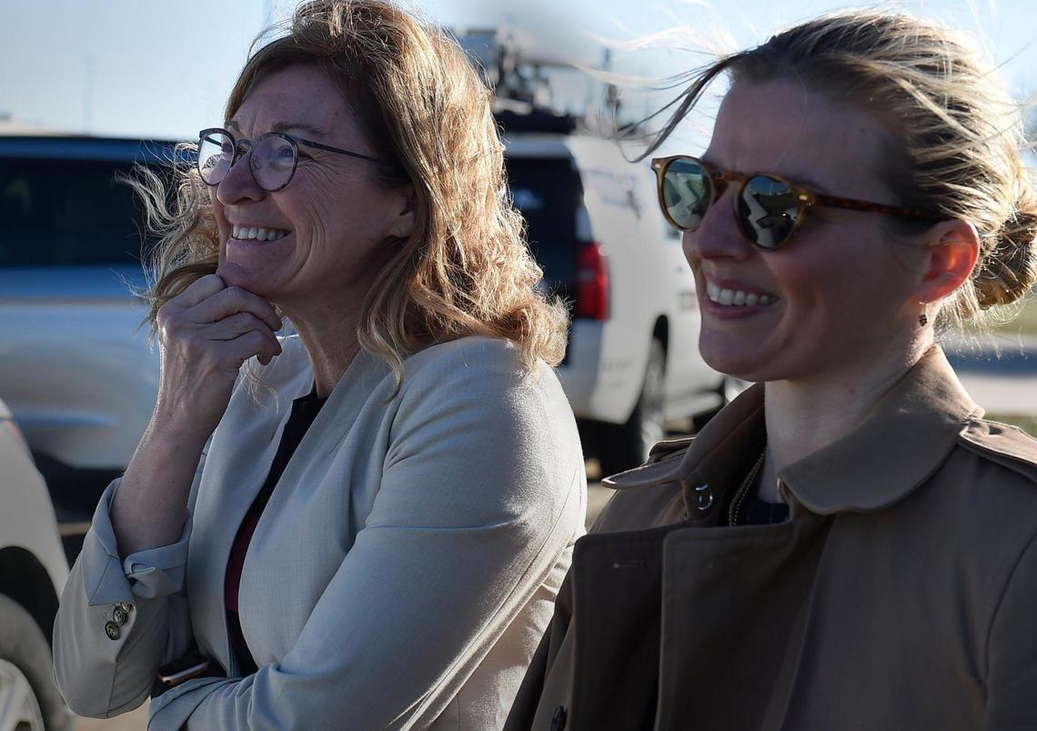Jackson County Prosecutor, Jean Peters Baker, left, traveled to Cameron on Tuesday to see the release of Kevin Strickland. Strickland spoke to the media after his release. A judge on Tuesday granted Jackson County prosecutors’ motion to exonerate Kevin Strickland in a 1978 triple murder and ordered his immediate release, confirming that Strickland suffered one of the longest wrongful convictions in U.S. history. Judge James Welsh, a retired appeals court judge, granted the motion filed by Prosecutor Jean Peters Baker — the first of its kind under a new Missouri law — that sought to exonerate Strickland, now 62. Since he was sentenced to prison in June 1979, Strickland has spent more than 42 years and 4 months behind bars — or 15,487 days.