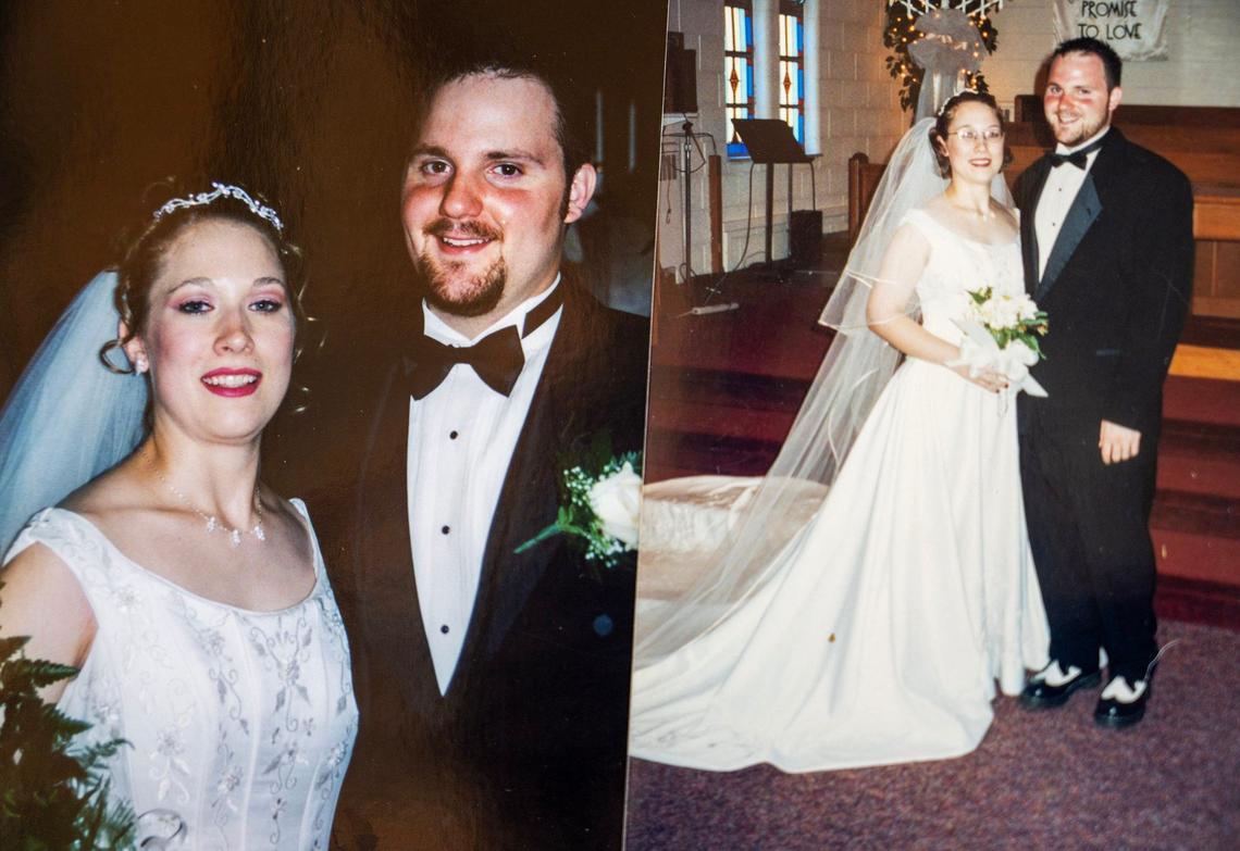 Laura Beth Meier (now Mahoney) and Justin Meier were married in Salina in 2002. “My dad said to me, right before he walked me down the aisle, ‘It’s still not too late. We can walk away right now,’” Mahoney recalled. Meier’s father judged his new daughter-in-law to be “a little off.”