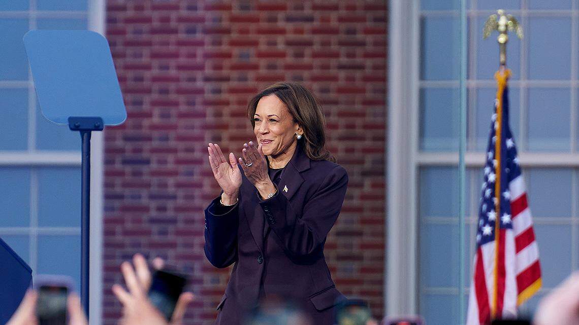 Washington, DC, UNITED STATES - NOVEMBER 6 - Vice President of the United States and Democratic Party candidate Kamala Harris delivers remarks in a concession speech at Howard University where she conceded the 2024 presidential race to President-Elect Donald J. Trump in Washington, DC, United States on November 6, 2024.  Photo: R Cunningham/imageSPACE
/Sipa USA