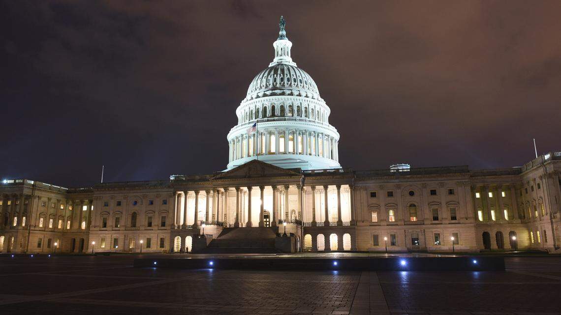 United States Capitol Building at night