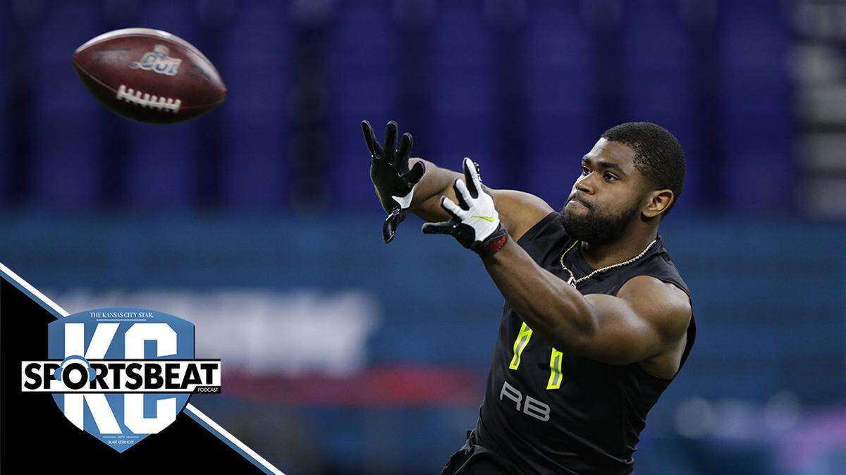 LSU running back Clyde Edwards-Helaire runs a drill at the NFL football scouting combine in Indianapolis, Friday, Feb. 28, 2020. (AP Photo/Michael Conroy)