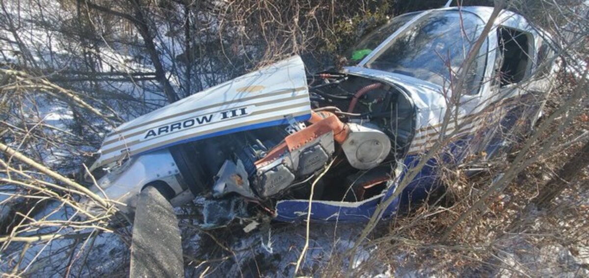 A pilot and passenger suffered minor injuries Friday after the single engine plane they were flying in crash-landed near the Johnson County Executive Airport.