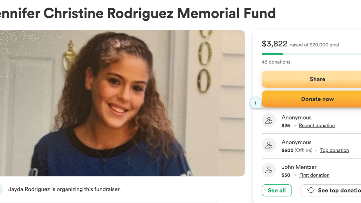 Jennifer Christine Rodriguez, 41, of Belton, died in the hospital on Jan. 3, two days after deputies found her shot and wounded by the road.  Her family has started a GoFundMe to raise money for a memorial service.