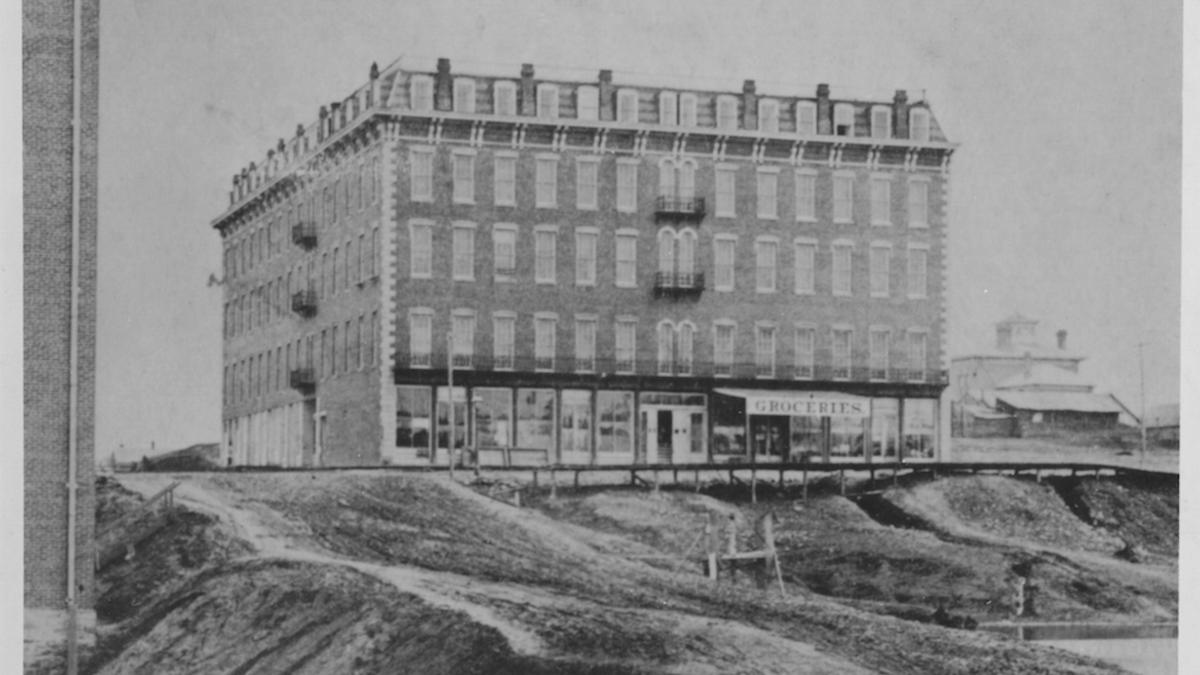 Coates House Hotel, 1870. John Johnson was hired as the original architect before the Civil War halted construction.