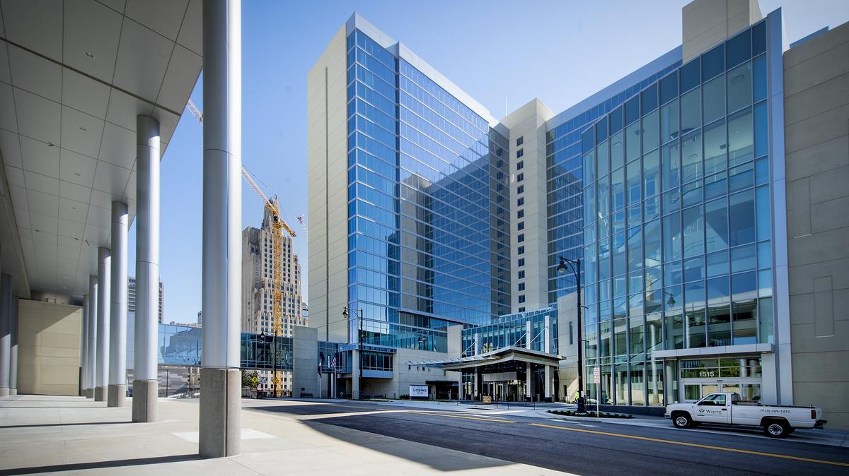 The 24-story Loews Kansas City Convention Center Hotel, 1515 Wyandotte St., opening 2020, with 800 guest rooms, a lobby bar and restaurant.