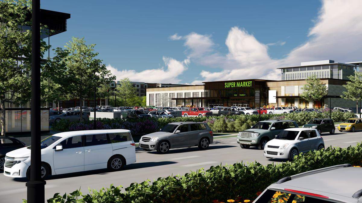 This rendering envisions the view looking southeast of the Brookridge Golf Course redevelopment project, which suffered a major setback Monday.