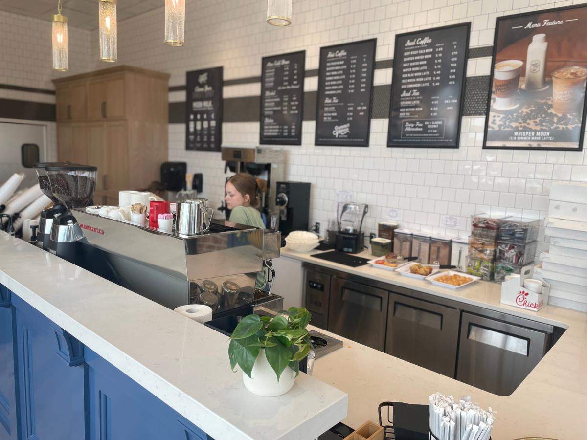 The main attraction at Summer Moon Coffee is the Moon Milk, a sweet cream added to the coffees.