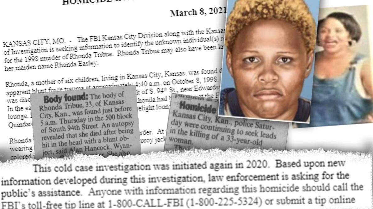 The FBI said Monday it was seeking the public’s help in finding the killers of Rhonda Tribue.