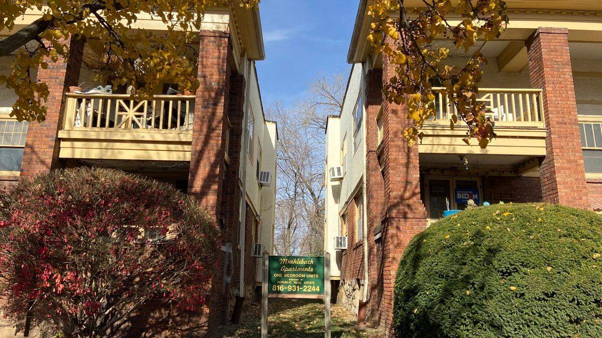 The Muehlebach Apartments on 41st Street in the Volker neighborhood.