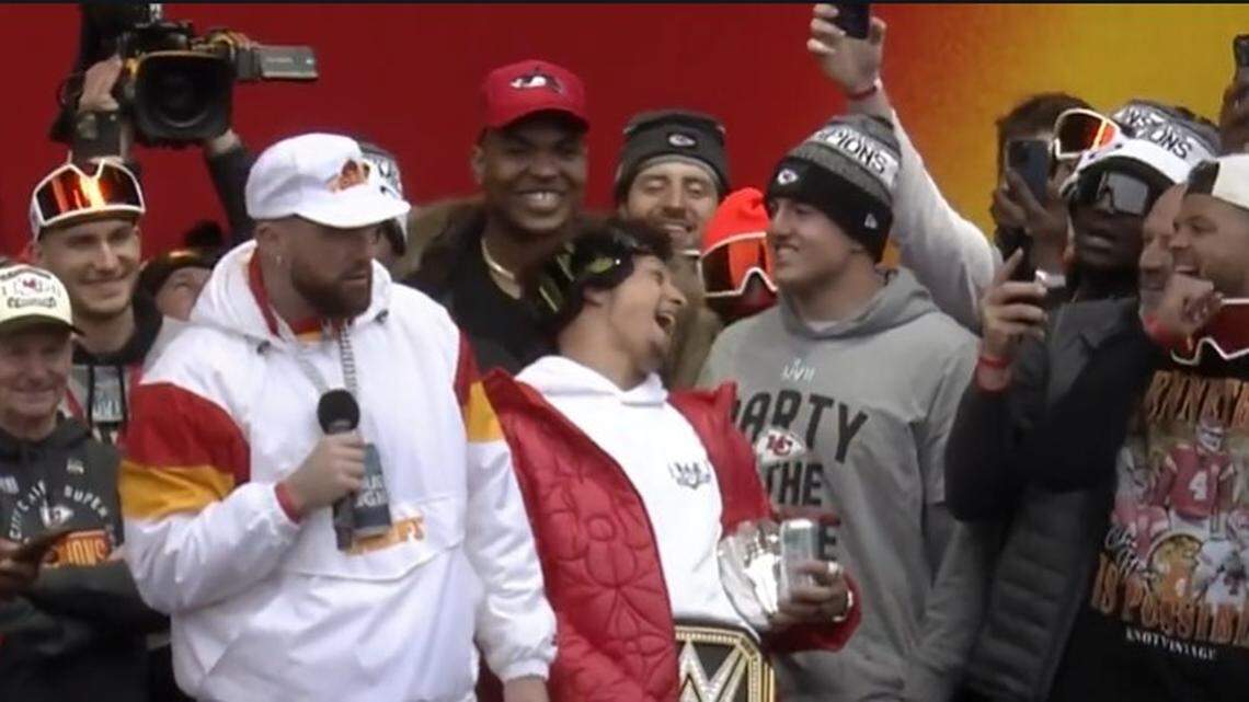 ‘It’s been a dynasty’: Travis Kelce gives speech at Chiefs’ Super Bowl celebration