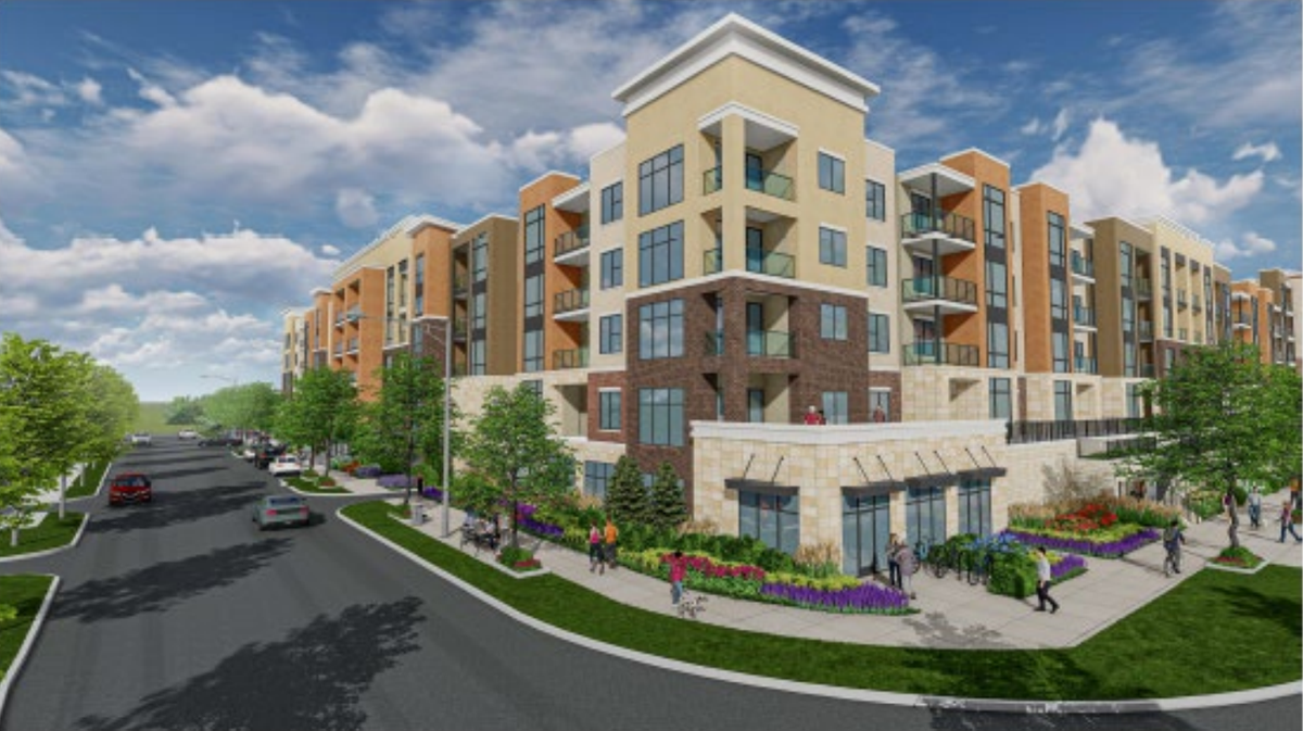 Renderings of the proposed 307-unit apartment complex