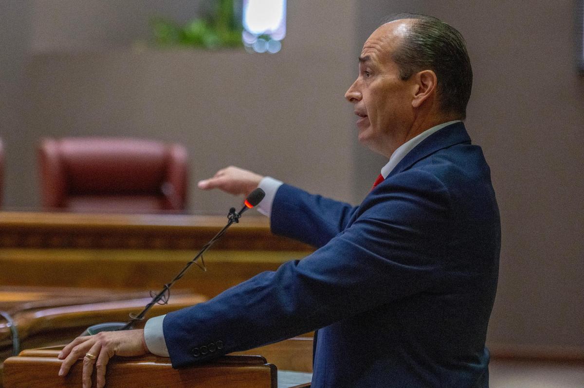 Shaun Mackelprang spoke during an appeals hearing for former Kansas City detective Eric DeValkenaere at the Missouri Western Court of Appeals.