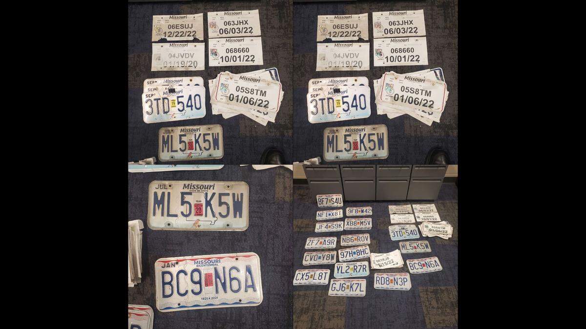 During a license plate enforcement effort back in January in Kansas City’s Northland, police confiscated 63 expired temp tags and 23 expired license plates. More than 270 citations were issued, according to the Kansas City Police Department. The department worked with Gladstone and Platte Woods police departments, Clay County and Platte County sheriff departments, the Missouri Highway Patrol and the Missouri Department of Revenue’s compliance & investigation bureau.