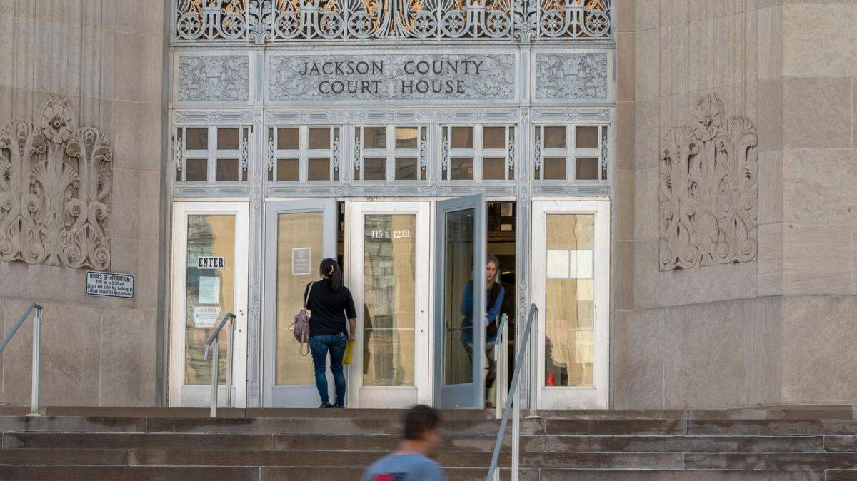 The Jackson County Courthouse in Kansas City.